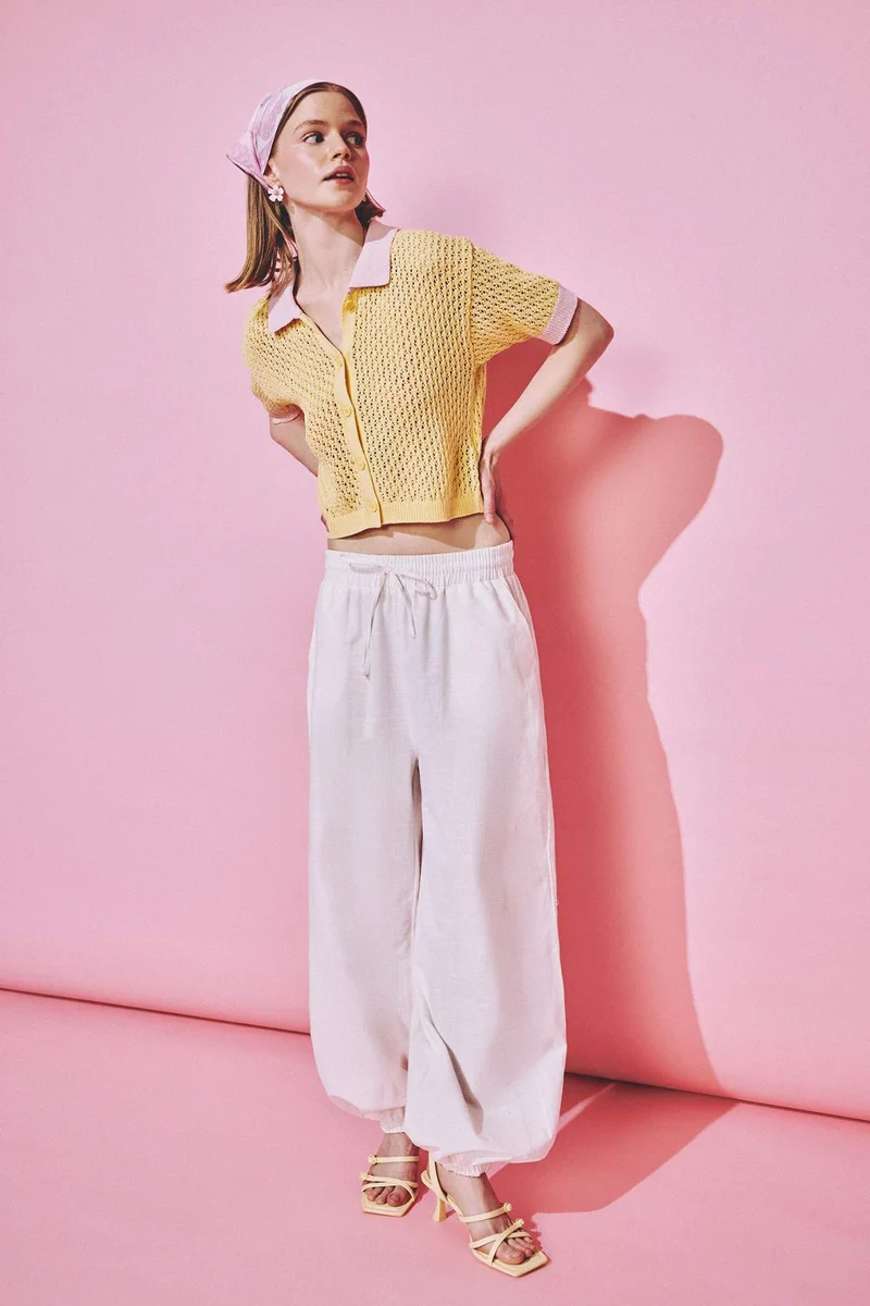 DeFacto Balloon Fit With Pockets Cotton Trousers