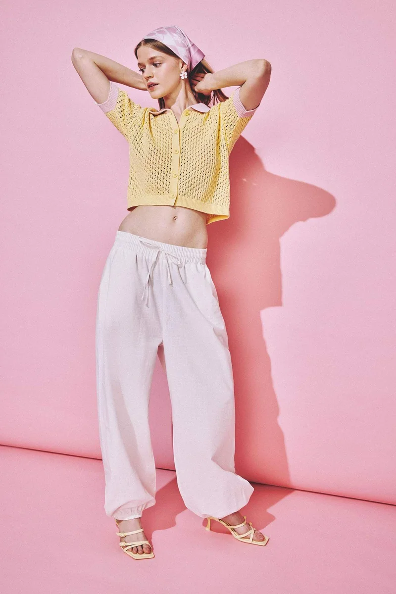 DeFacto Balloon Fit With Pockets Cotton Trousers
