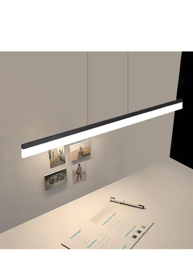 إسكدنيا نجف سقف ثريا ليد لون اسود بثلاث اضاءات مقاس الطول 120 سم 55 واط - Image 1