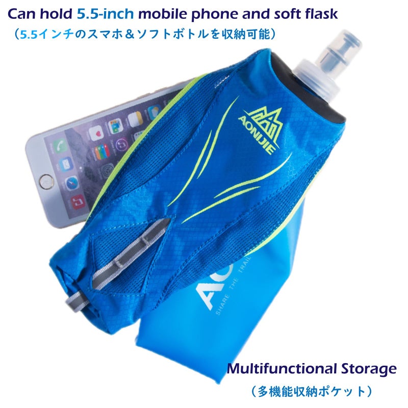 TRIWONDER Handheld Water Bottle for Running, Quick Grip Chill 17 oz Handheld Soft Water Bottle with Hand Strap Hydration Pack, BPA Sport Soft Flask (Black) - Image 5