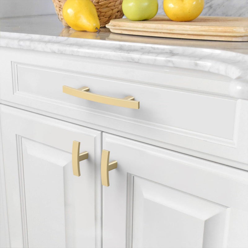 Amerdeco 10 Pack Brushed Gold 3 Inch(76mm) Hole Centers Kitchen Cabinet Pulls Cabinet Hardware Kitchen Handles for Cabinets Cupboard Handles Drawer Pulls ZH0003 - Image 3