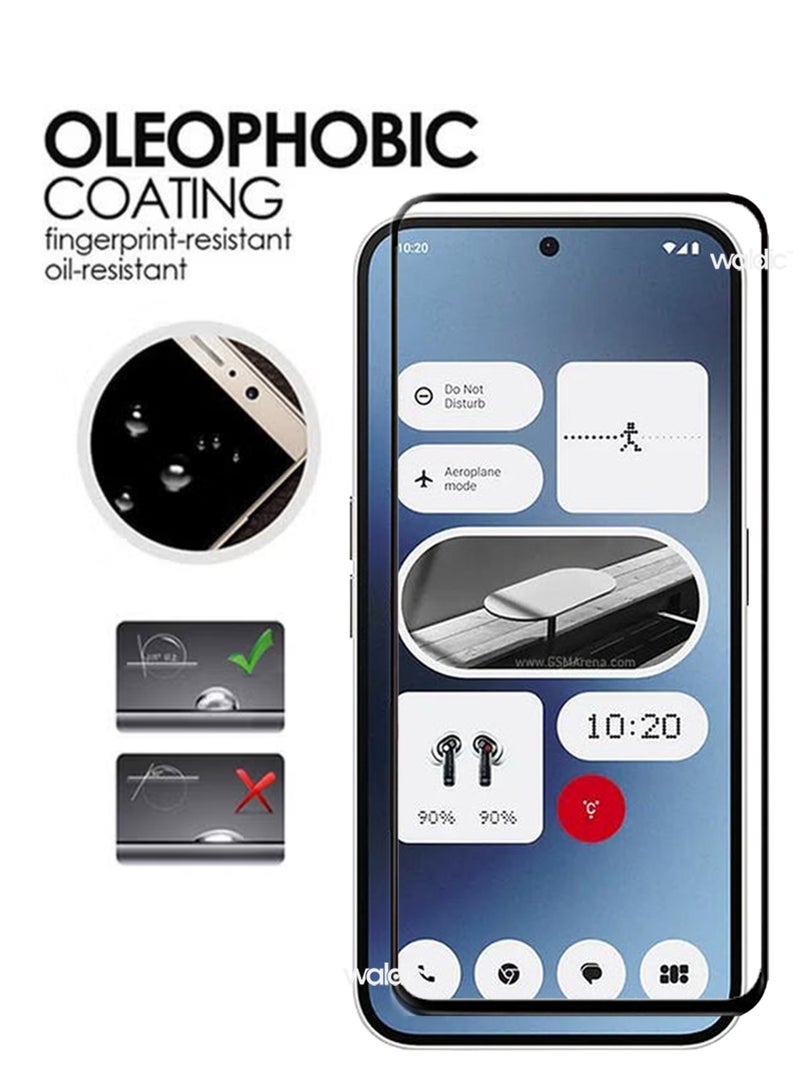 Waldic Nothing Phone (2a) Screen Protector | Tempered Glass Compatible with Nothing Phone (2a) | Screen Protector Full HD Quality Tempered Glass Anti-Scratch Edge to Edge Coverage with Easy Installation Kit - Black - Image 4