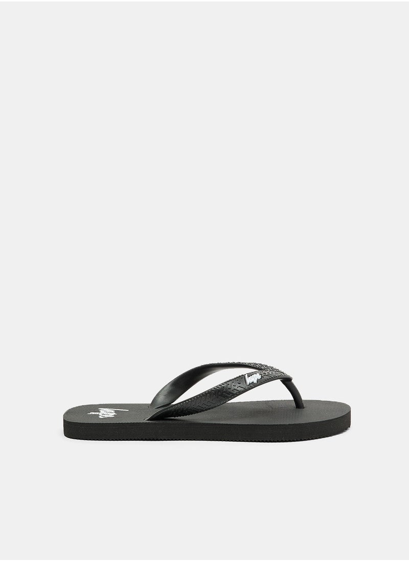 JUST HYPE - Kids Unisex Script Slip Flops - Image 1