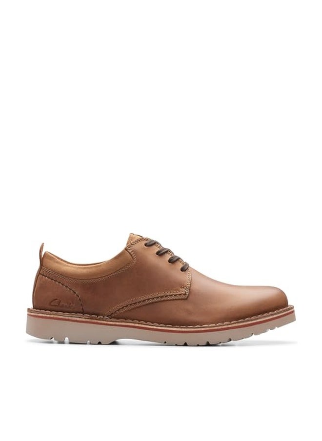 clarks مجموعة كلاركس أحذية أوكسفورد منخفضة للرجال إيستريدج، جلد بني فاتح، 7 عريض أمريكي - Image 1