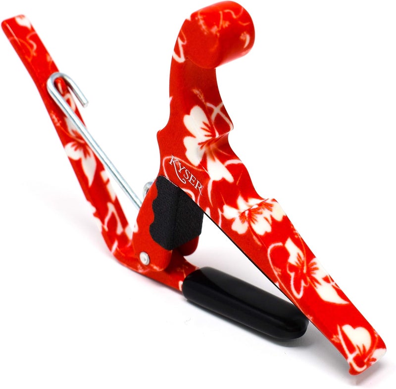 Kyser Quick-Change Capo for Ukuleles - Red Hibiscus - Image 2