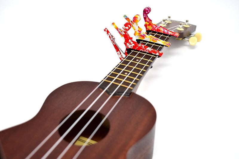 Kyser Quick-Change Capo for Ukuleles - Red Hibiscus - Image 3