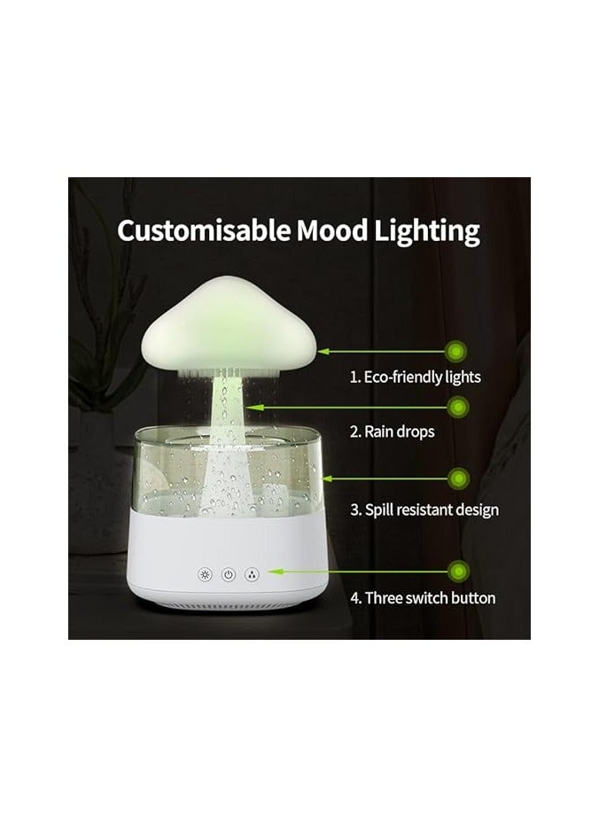 Raxoom Cloud Rain Humidifiers with Bluetooth Speaker for Bedroom & Large Room - Essential Oil Diffuser with 7 Colors LED Lights - Image 4