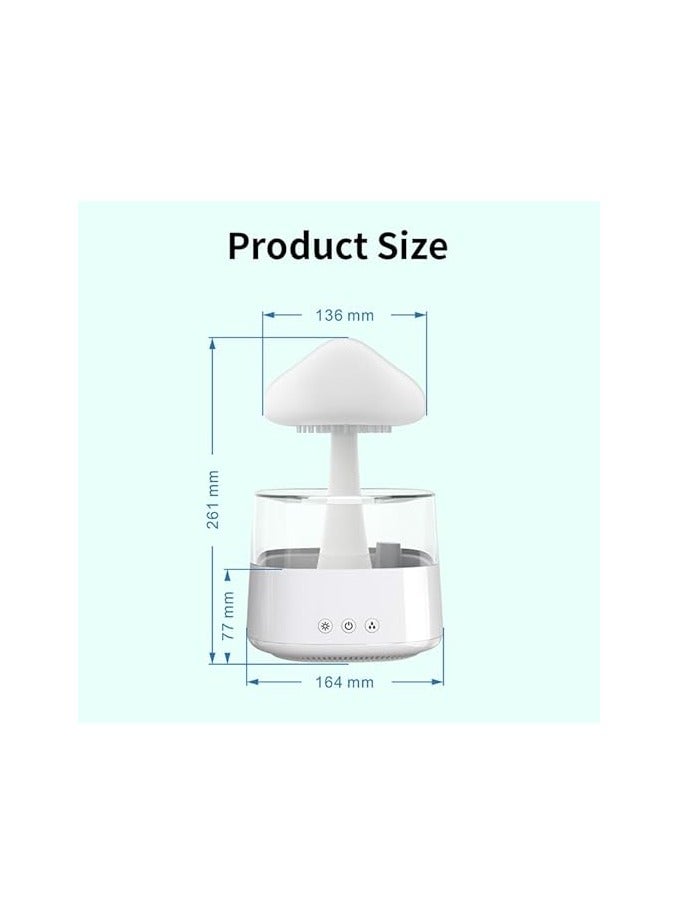 Raxoom Cloud Rain Humidifiers with Bluetooth Speaker for Bedroom & Large Room - Essential Oil Diffuser with 7 Colors LED Lights - Image 3