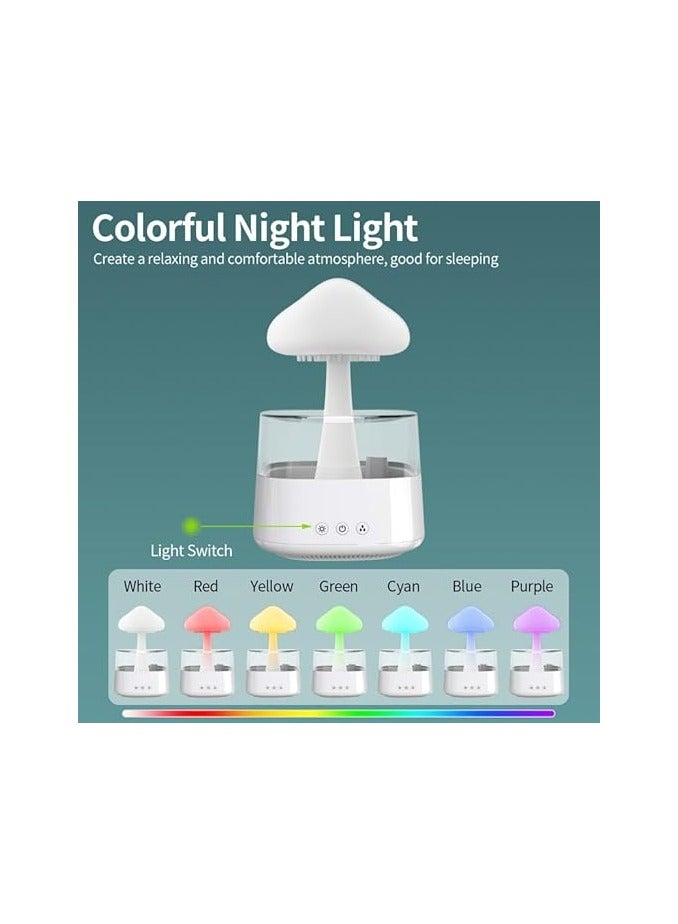 Raxoom Cloud Rain Humidifiers with Bluetooth Speaker for Bedroom & Large Room - Essential Oil Diffuser with 7 Colors LED Lights - Image 5