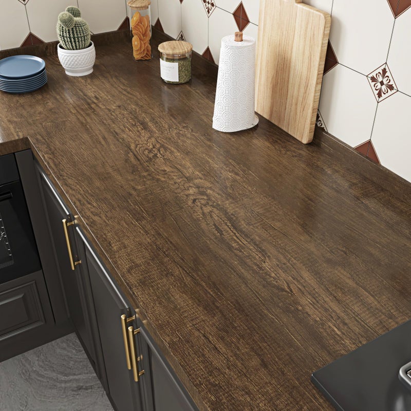 WESTICK Wood Contact Paper Peel and Stick Wallpaper Wood Vinyl Wrap Distressed Wood Grain Contact Paper for Countertops Waterproof Wood Wall Paper for Kitchen Cabinets Desk Shelf Liner 78 x 158 in - Image 2