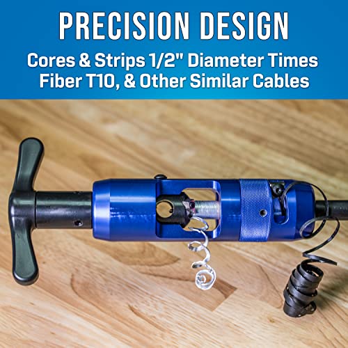 Jonard Tools HSC-50 Hardline Coring and Stripping Tool 1/2" for Times Fiber T10 and Commscope P3 Cables - Image 2