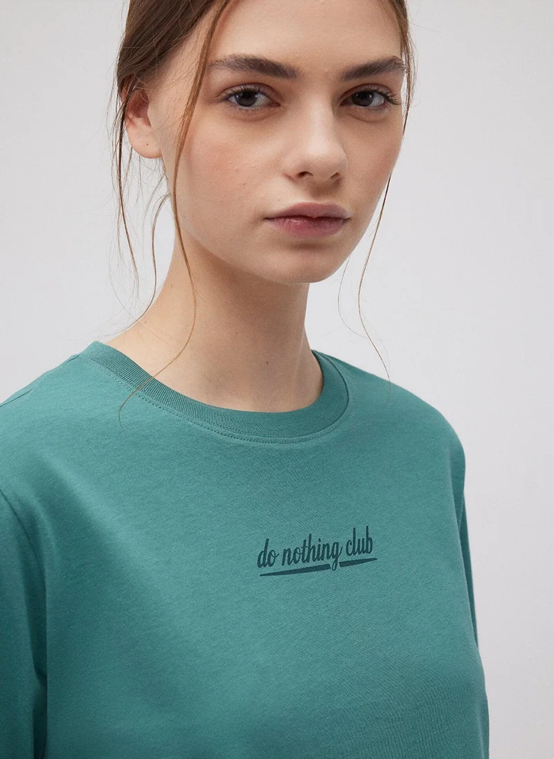 MAVI Back Printed Green T-Shirt