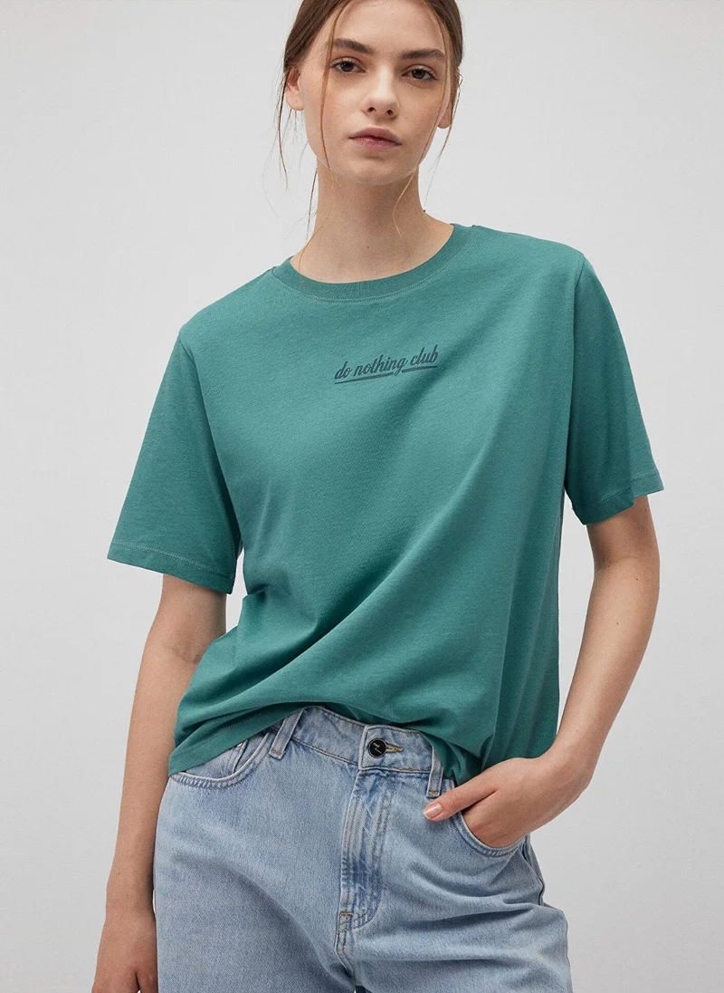 MAVI Back Printed Green T-Shirt