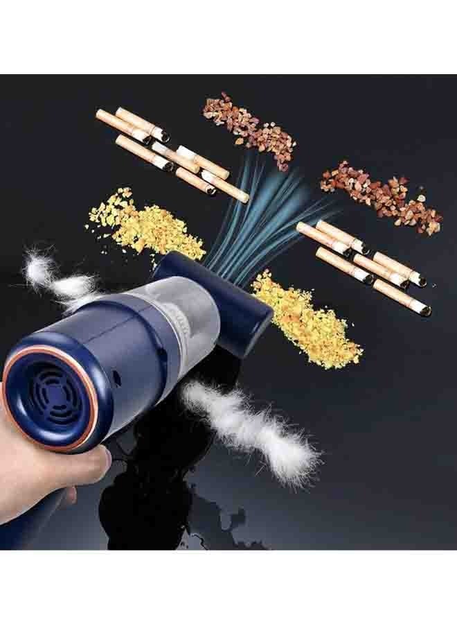 Handheld Vacuum 1800mAh Rechargeable Vacuum Cleaners Portable Lightweight Wireless Handheld Vacuum Cleaner Small Powerful Handheld Kit for Car Home Office Blue  - Image 5