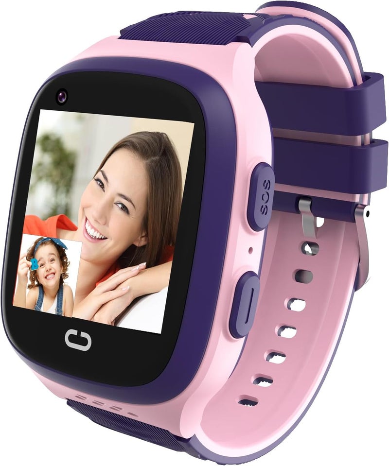4G Kids Smart Watch GPS Tracker - Smartwatch with Two Way Call Video Calling 7 Puzzle Games Voice Chat SOS School Mode Pedometer Geo-Fence Touch Screen Alarm Clock Smartwatches for Boys Girls - Image 1