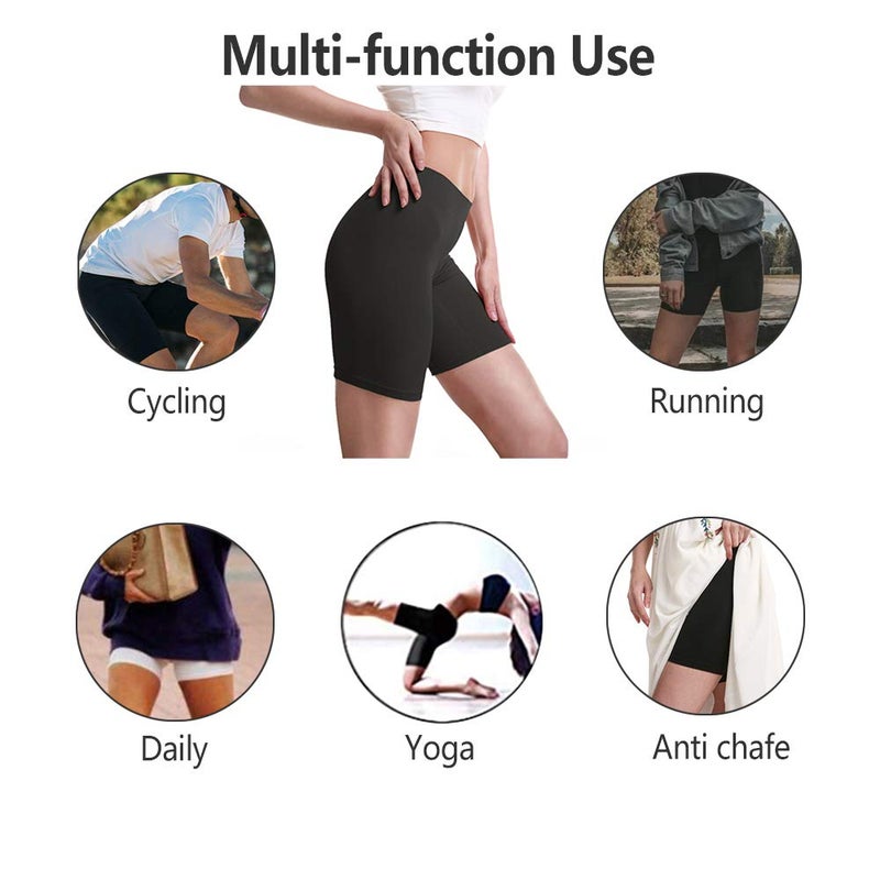 MELERIO Women's Slip Shorts, Comfortable Boyshorts Panties, Anti-chafing Spandex Shorts for Under Dress (Black, 16-18) - Image 5