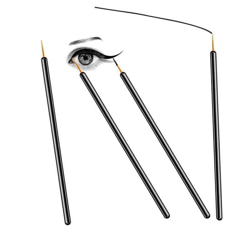 TygoMall 100pcs Disposable Eyeliner Makeup Brushes With Covers On the Hair, Makeup Eye Liner Tools Wands Applicator(Size: 9cm, Color: Black) - Image 3