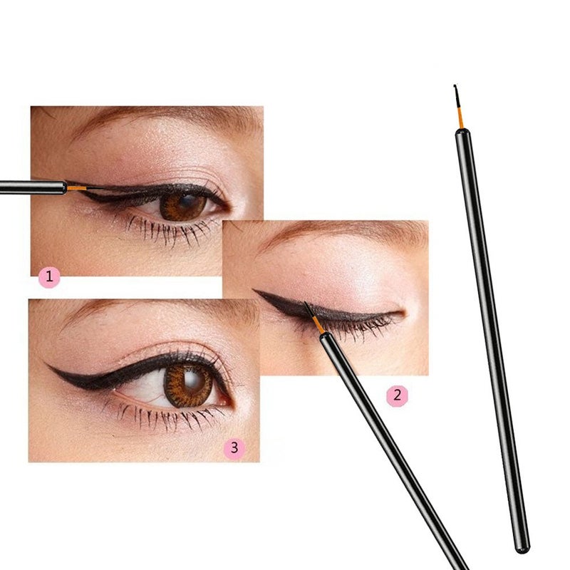 TygoMall 100pcs Disposable Eyeliner Makeup Brushes With Covers On the Hair, Makeup Eye Liner Tools Wands Applicator(Size: 9cm, Color: Black) - Image 4