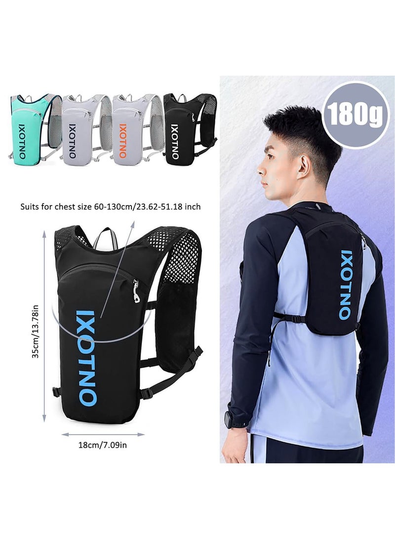 INOXTO Running Hydration Vest Backpack, Lightweight Insulated Pack with 1.5L Water Bladder Bag Daypack for Hiking Trail Running Cycling Race Marathon for Women Men - Image 3