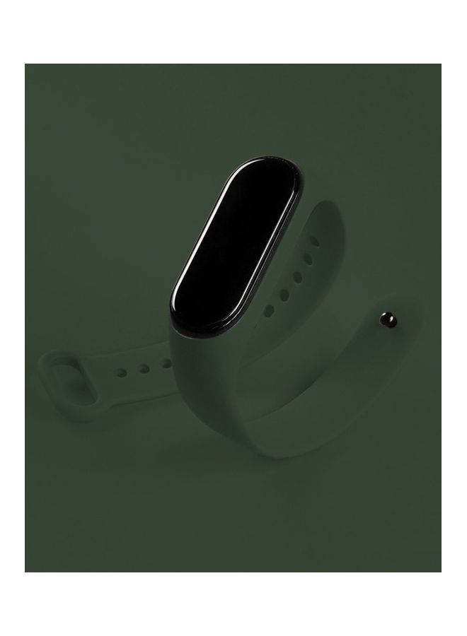 NIBEMINENT Xiaomi Mi Band 7 Replacement Strap Soft Silicone Watch Sport Wristband Bracelet Compatible with Smart Fitness Tracker 2022 Release Olive Green - Image 3