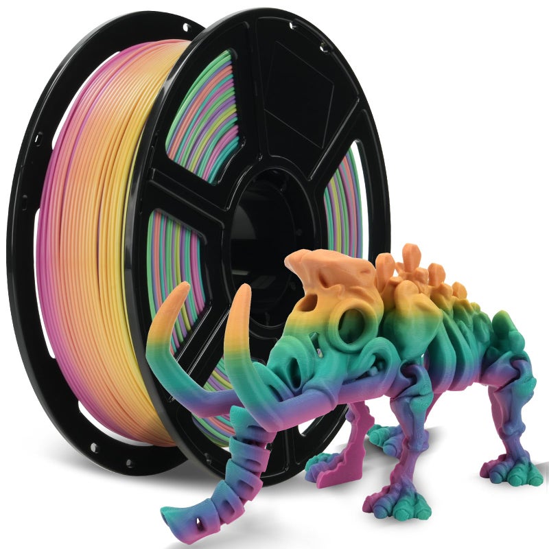 FLASHFORGE Rapid PLA 1.75mm Rainbow Candy, 500mm/s High Speed Printing, 3D Printer Filament 1kg Spool, Dimensional Accuracy +/- 0.02mm, Enjoy Exceptional Print Quality - Image 1