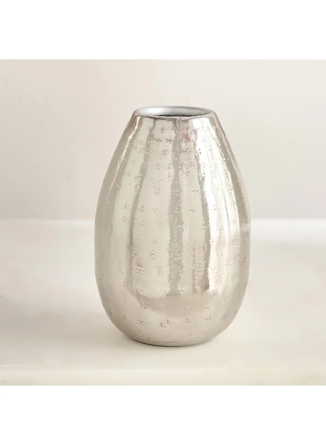 هوم بوكس Avya Metal Etched Vase - 10x10x15 cm