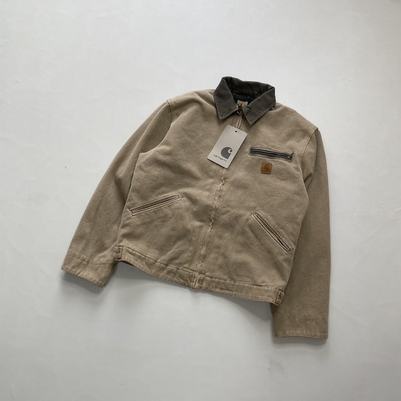 High-Quality Carha Second-Hand J97 Detroit American Work Jacket Loose Lapel Zipper Jacket for Men Washed khaki - Image 1