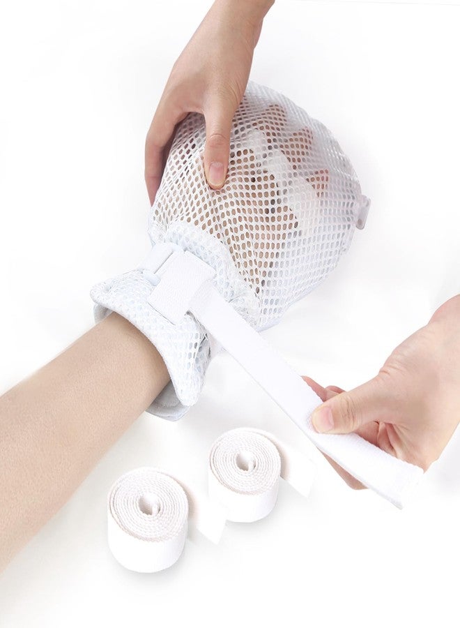Ehucon Single Patient Use Dementia Restraint Gloves-2PCS,Breathable & Comfortable Medical Restraint Mitts for Elderly in Nursing & Home & Hospital Care - Image 1