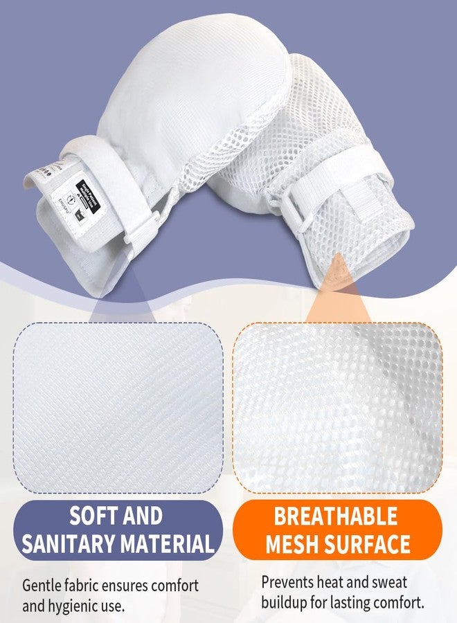 Ehucon Single Patient Use Dementia Restraint Gloves-2PCS,Breathable & Comfortable Medical Restraint Mitts for Elderly in Nursing & Home & Hospital Care - Image 4