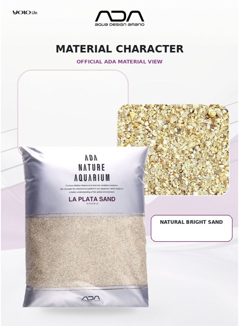 ADA La Plata Sand 8 kg Natural Bright White Cosmetic Sand for Aquascaping and Planted Layouts - Image 4