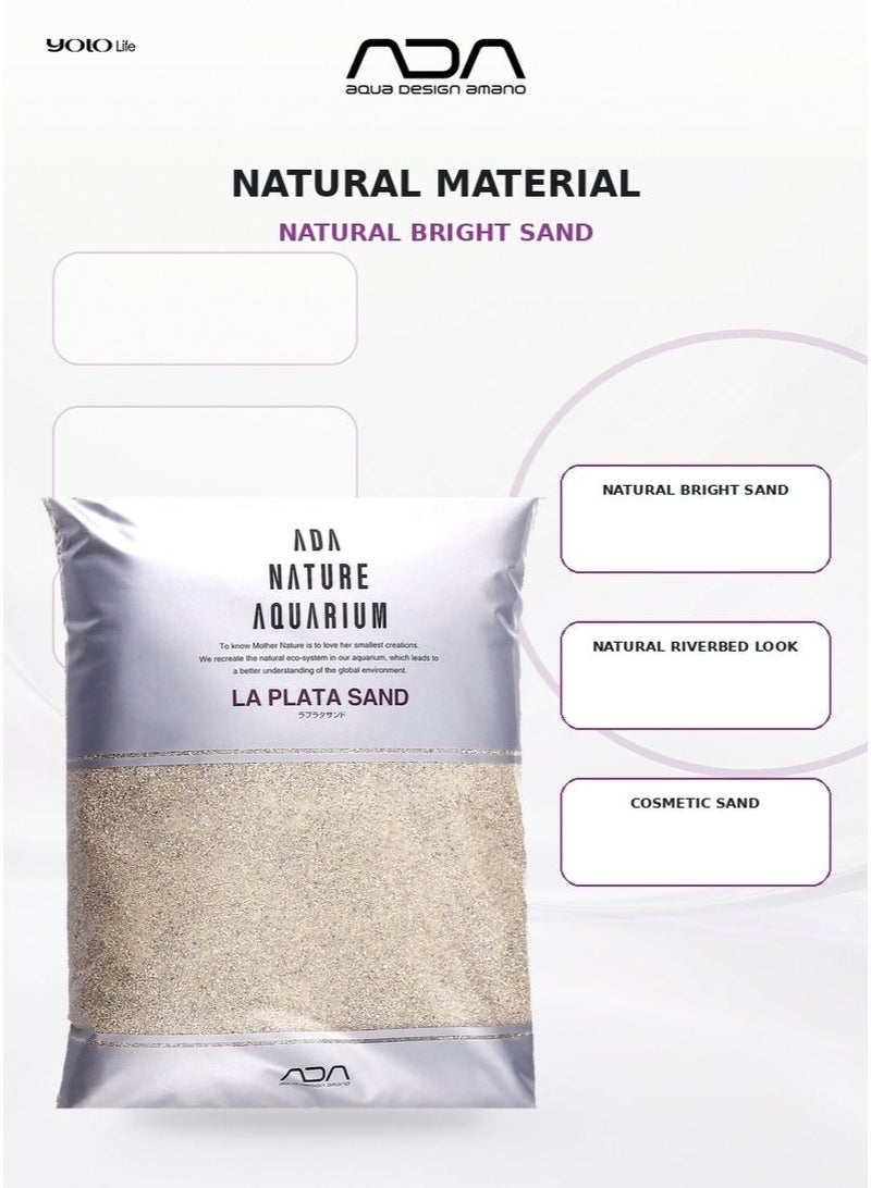 ADA La Plata Sand 8 kg Natural Bright White Cosmetic Sand for Aquascaping and Planted Layouts - Image 3
