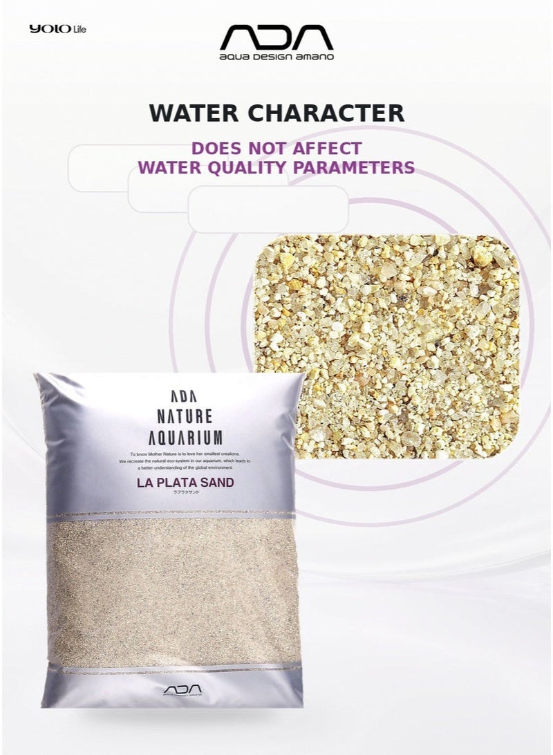 ADA La Plata Sand 8 kg Natural Bright White Cosmetic Sand for Aquascaping and Planted Layouts - Image 5