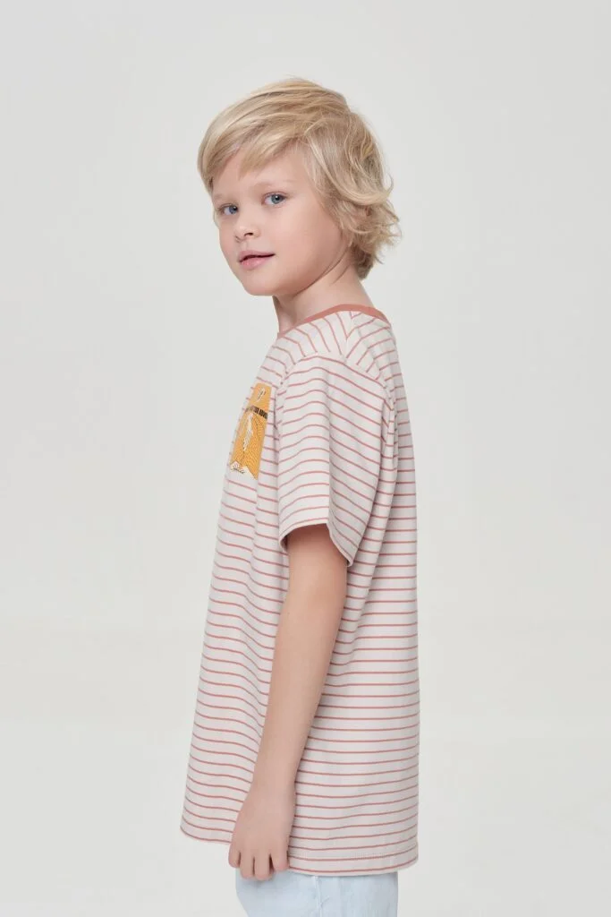 شوبيت تيشيرت مخطط بيج وشوكولاتة - شوبيت