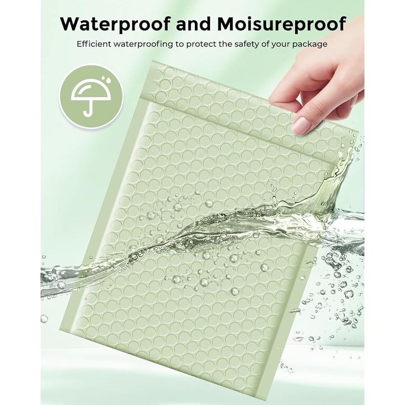 Metronic Bubble Mailers 6x10 100 Pack Mint Green Self-Seal Padded Envelopes Usable Size 6x9 Waterproof Bubble Envelopes Cushioning Mailer for Small Business Mailing Makeup, Jewelry, Christmas Gifts - Image 5