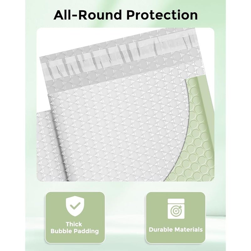 Metronic Bubble Mailers 6x10 100 Pack Mint Green Self-Seal Padded Envelopes Usable Size 6x9 Waterproof Bubble Envelopes Cushioning Mailer for Small Business Mailing Makeup, Jewelry, Christmas Gifts - Image 4
