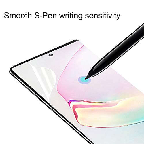 Ermorgen (3 Pack) TPU Screen Protector Compatible for Samsung Galaxy Note 10 Plus 10+ 5G (2019) High Definition Edge to Edge (Full Coverage) Anti-Scratch Bubble-Free Support Fingerprint Sensor - Image 2