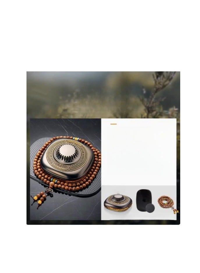 Car Aromatherapy Three Piece Set (Fragrance+Anti Slip Pad+Wooden Bracelet)  - Image 1