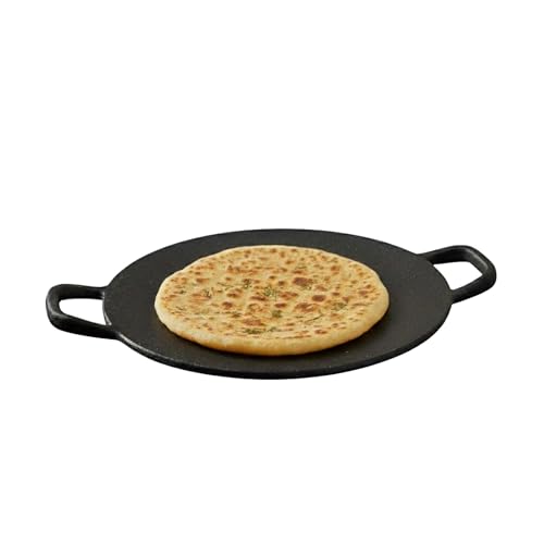 TRILONIUM Triple Seasoned Cast Iron Concave Roti - Dosa Tawa 28 cms, Weighs 2.5 kgs - Image 1