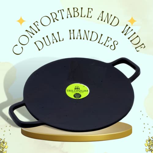 TRILONIUM Triple Seasoned Cast Iron Concave Roti - Dosa Tawa 28 cms, Weighs 2.5 kgs - Image 4