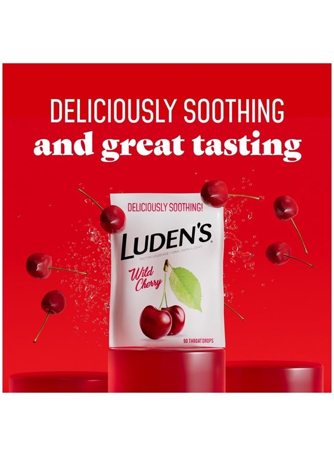 LUDEN'S Throat Drops, Wild Cherry, 90 Drops, Pack of 2 - Image 2