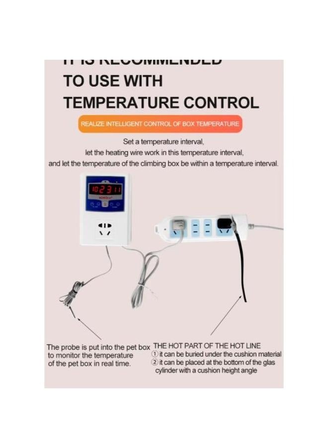 كابل تسخين أسود طويل لقاع الزواحف للأحواض المائية - Image 4