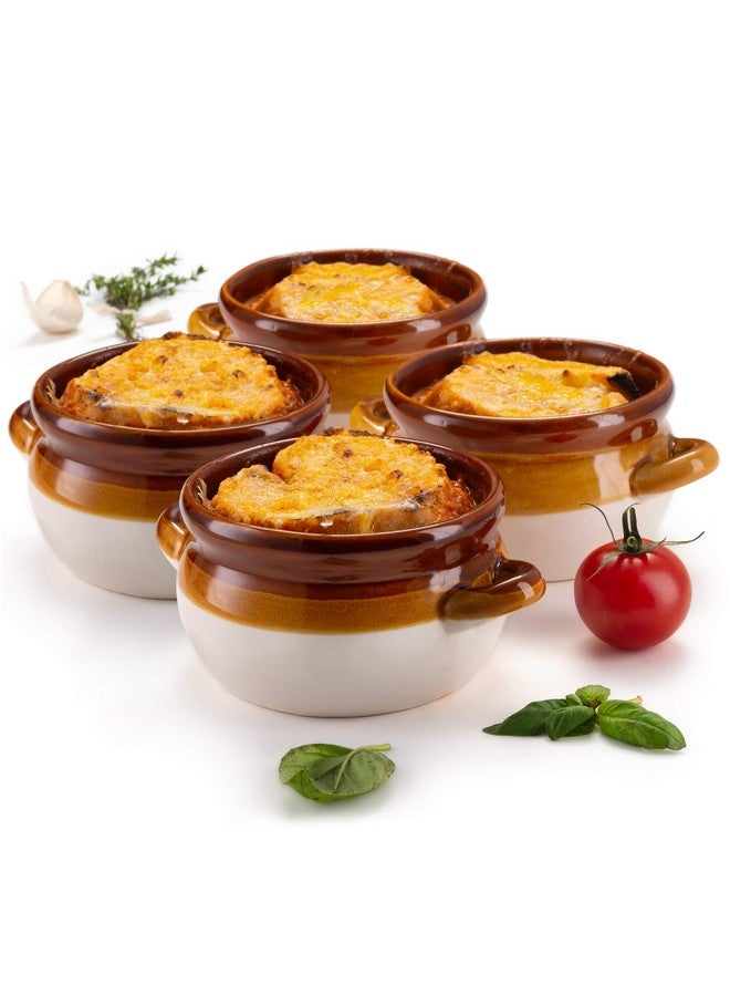 Kook وعاء شوربة البصل، من كوك، شوربة البصل الفرنسية، أوعية آمنة للاستخدام في الفرن، أكواب شوربة، خزف، مقابض، حجرية، آمنة في غسالة الصحون، الميكروويف، الفرن والشواء سعة قياسية 16 أونصة وسعة كاملة 18 أونصة - Image 1