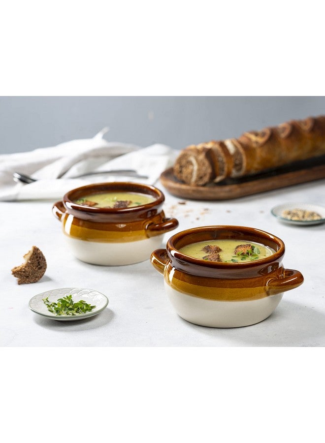 Kook وعاء شوربة البصل، من كوك، شوربة البصل الفرنسية، أوعية آمنة للاستخدام في الفرن، أكواب شوربة، خزف، مقابض، حجرية، آمنة في غسالة الصحون، الميكروويف، الفرن والشواء سعة قياسية 16 أونصة وسعة كاملة 18 أونصة - Image 2