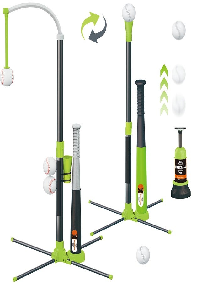 Surelect 3-in-1 T Ball Set for Kids, Adjustable Height Hanging Baseball Batting Tee Set with 2 Bats, Teeball Hitting Stand, Ball Launcher for Toddlers, Sport Toys Outdoor/Indoor for Boys Girls - Image 1