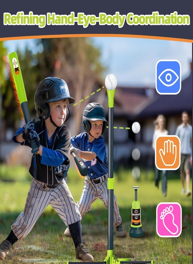 Surelect 3-in-1 T Ball Set for Kids, Adjustable Height Hanging Baseball Batting Tee Set with 2 Bats, Teeball Hitting Stand, Ball Launcher for Toddlers, Sport Toys Outdoor/Indoor for Boys Girls - Image 5