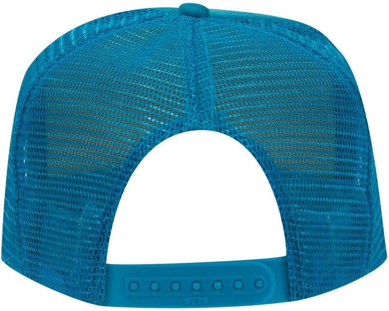 OTTO Polyester Foam Front 5 Panel High Crown Mesh Back Trucker Hat - Image 3