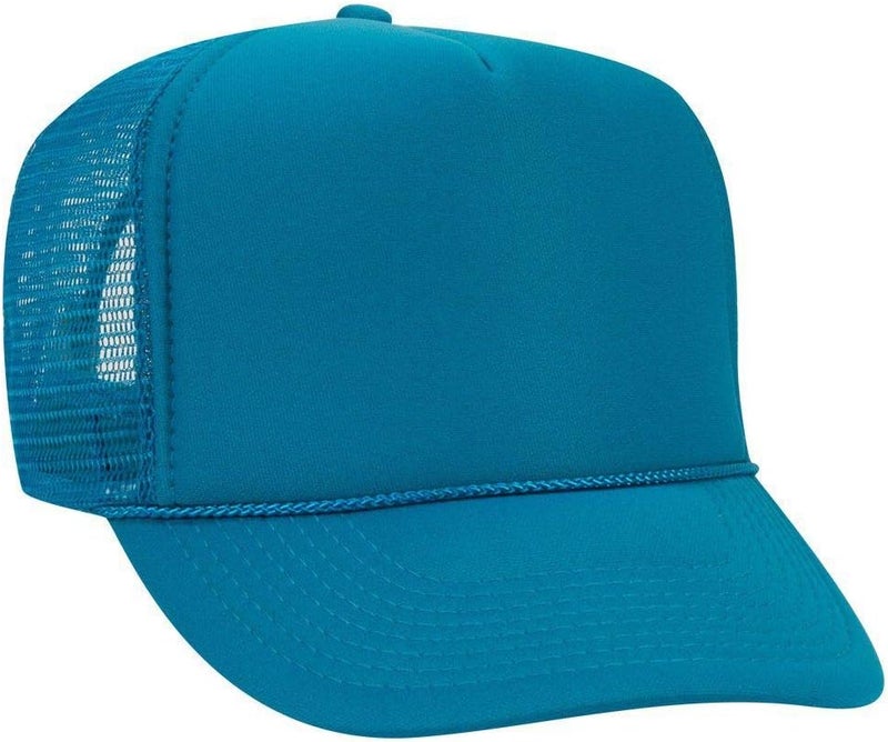 OTTO Polyester Foam Front 5 Panel High Crown Mesh Back Trucker Hat - Image 1