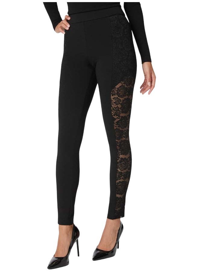 bebe High Waist Lace Combo Insert Pdr Legging  - Image 1