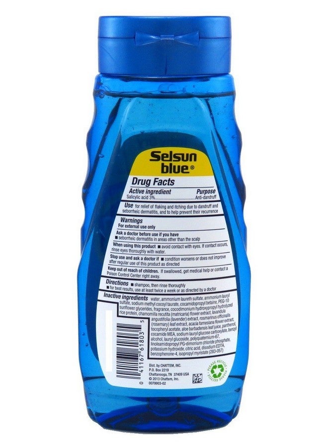Selsun blue Shampoo Naturals Dandruff Itchy Dry Scalp 11 Ounce (325Ml) (3 Pack) - Image 3