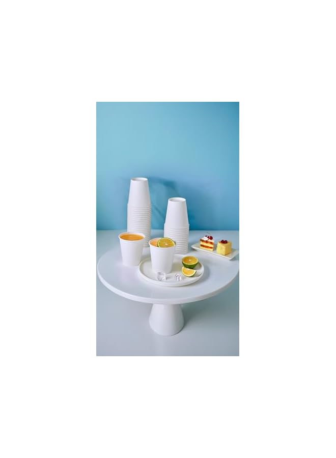 S-TOP White Paper Cups - good for Tea, Water, and Coffee,Versatile Cups for Hot and Cold Beverages(250ml,50 Pcs) - Image 3